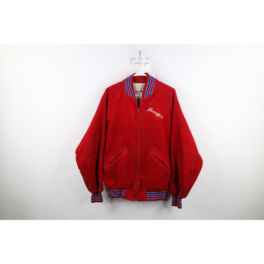 Vtg 80s Womens 2xl Faded Mcdonalds All American Cheerleader Corduroy Jacket Usa